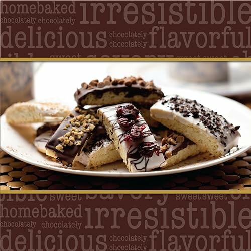 Assorted chocolate-covered cookies on a plate.