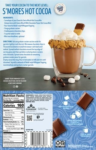 S'mores hot cocoa recipe with nutritional info and ingredients.